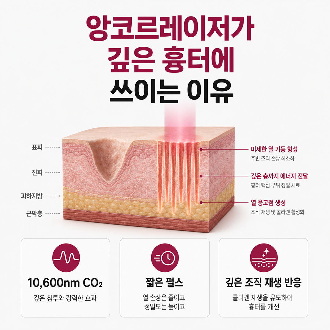 울트라펄스 앙코르와 다른 여드름흉터 치료의 역할 비교